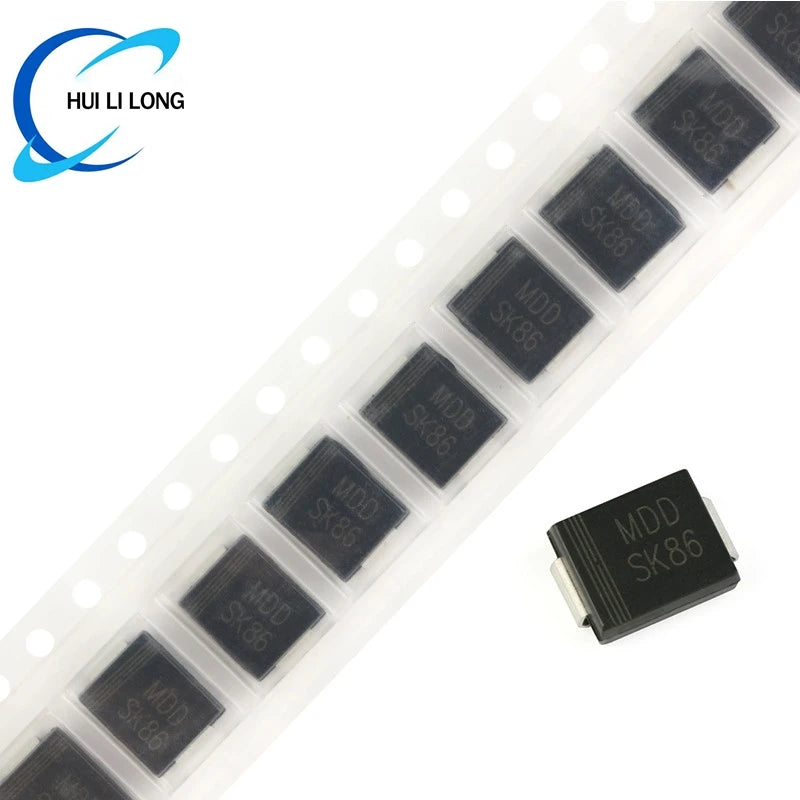 100/10pcs SS86 SMC SK86 SK84C SMD SS860 DO-214AB 60V/8A  Schottky Diodes Rectifier New Original