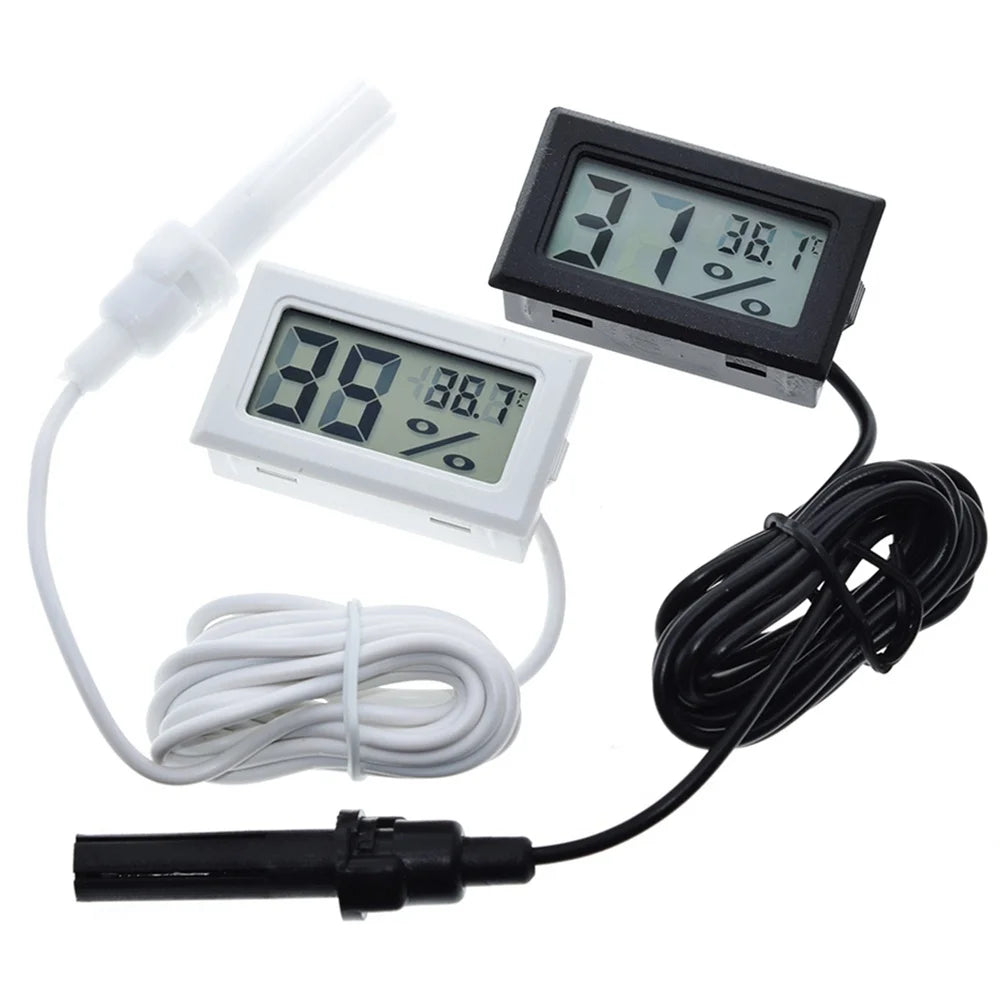 Mini LCD Digital Thermometer Hygrometer High Precision Household Humidity Gauge Incubator Aquarium Humidity Temperature 1PC