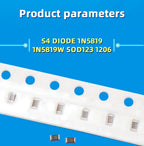 20PCS SMD Schottky Diode SS12 SMA SS14 1N5819 SS24 SB240 SS26 SR260 SS54 1N5824 SS34 1N5822 SR360 SS36 SS110 SB1100 SS2200