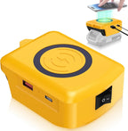 Fast Wireless Charger Adapter for Makita/Milwaukee/Dewalt 18V Battery - with Type C & USB Output, Wireless Phone Charger