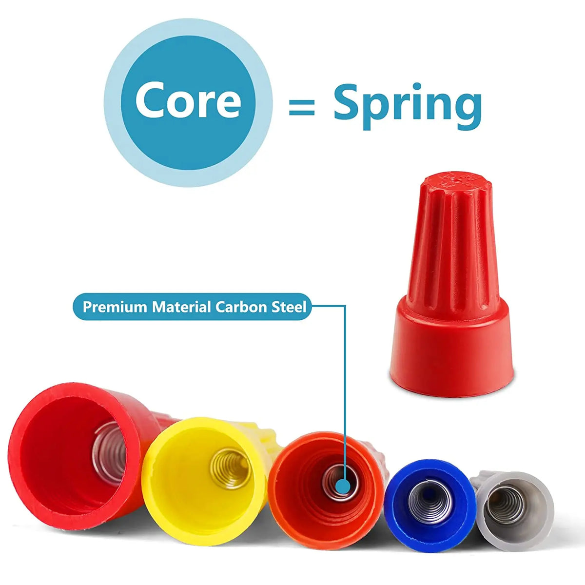 100Pcs~25pcs P1 P2 P3 P6 Colorful Wire Caps Electrical Connectors Screw Terminals With Spring Insert Twist Nuts Caps Connection