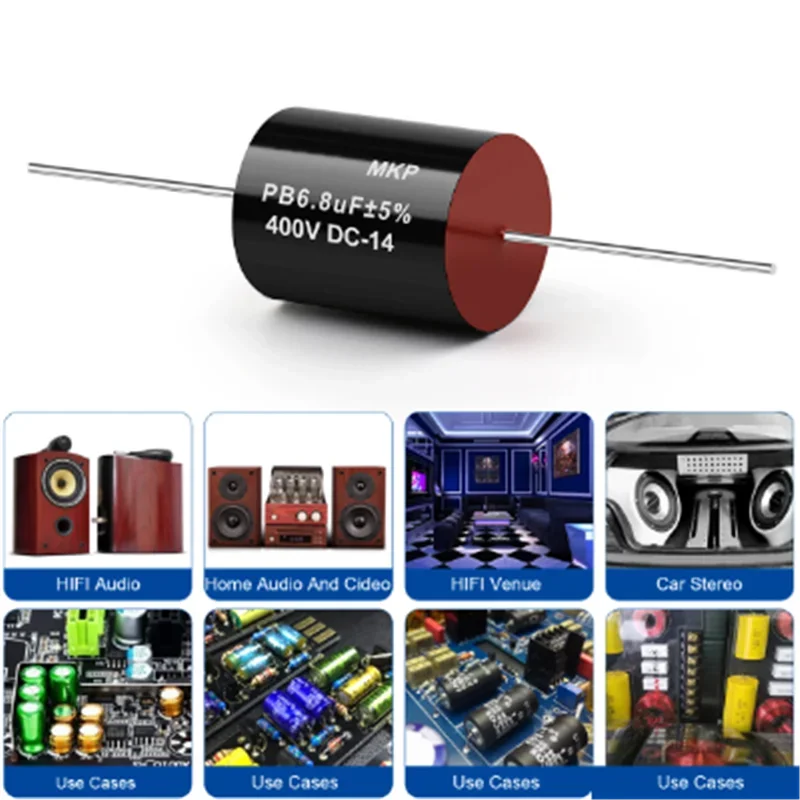 5pcs  0.22UF-47UF 400V SCR Polypropylene MKP Non-Polarity Tweeter Speaker Frequency Divider Capacitor 400V2.2/3.3/4.7/6.8/10UF