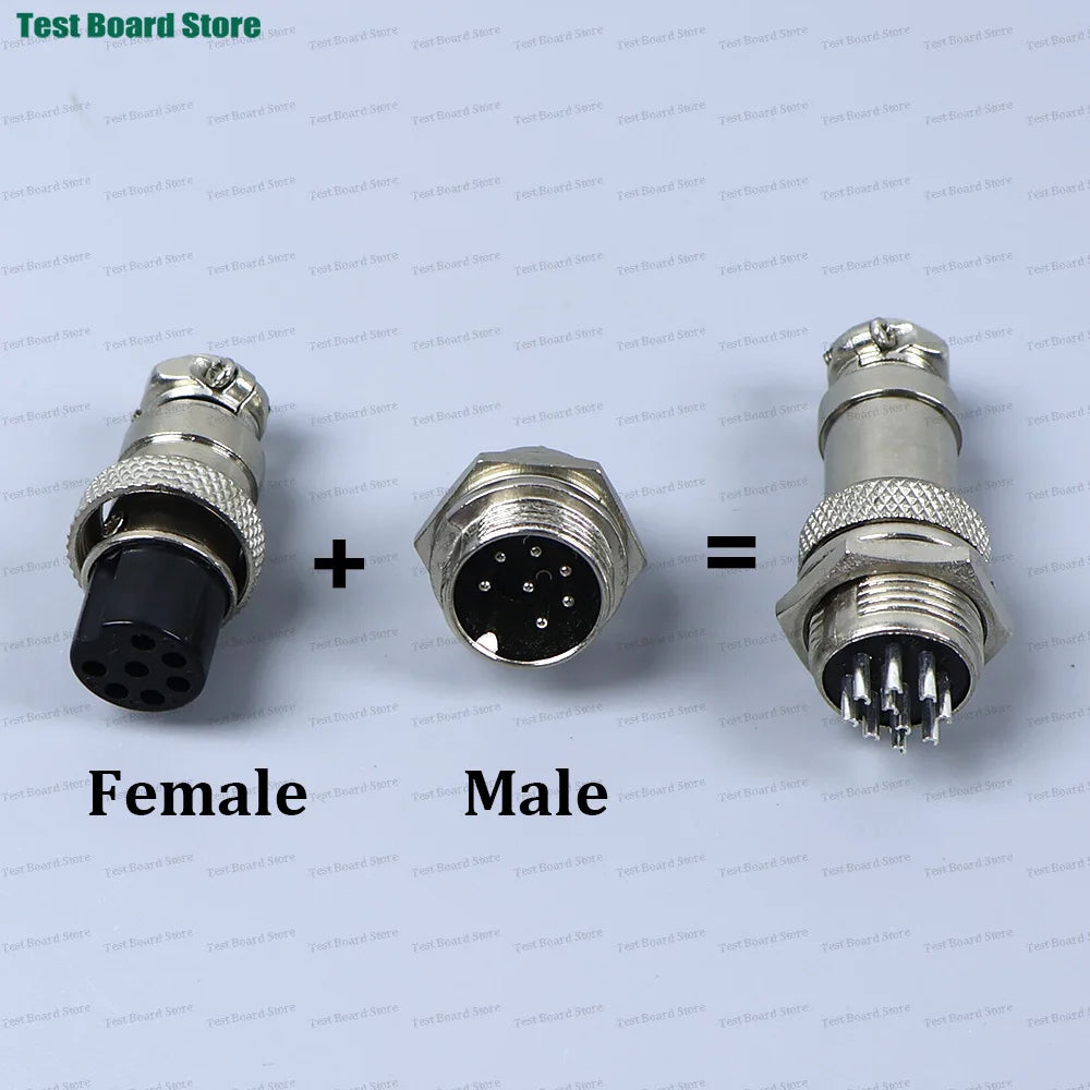 1/2/5Set GX20 Aviation Connector 2 3 4 5 6 7 8 9 10 12Pin Docking Aviation Male Female Plug Socket Waterproof Circular Connector