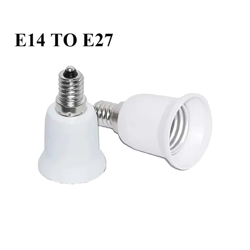 2PCS E14 To E26 E27 Adapter Conversion Socket Fireproof Plastic Converter High Quality Material Socket Bulb Adapter Lamp Holder