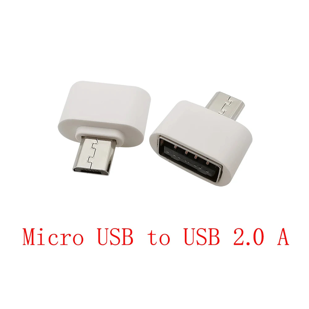 5Pcs USB Type C Plug to USB 2.0 A Female to Micro USB Male OTG Adapter Converter OTG Cable Connector For Mouse Keyboard U Disk