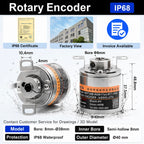 Rotary Absolute Encoder single-turnRS485 SSI CAN Power-Off Memory Angle Sensor for Equipment Waterproof