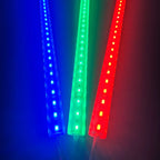 20 Inch 36 LEDs Red Green Blue LED Light Bar DC12V U/V-Shaped Flat Aluminum Channel Rigid Strip for Indoor Lighting