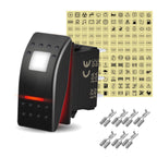 12V 20A White Lens Led Rocker Switch SPST / DPDT / Latching ON-OFF / Momentary (ON)-OFF-(ON) For Carling Switch Replace