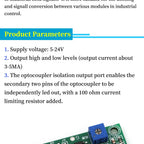 Voltage Comparator Stabilizer 5-24V Hysteresis Signal Optocoupler Isolated Output 3-5MA LM2903 Chip For Industrial Field Signal