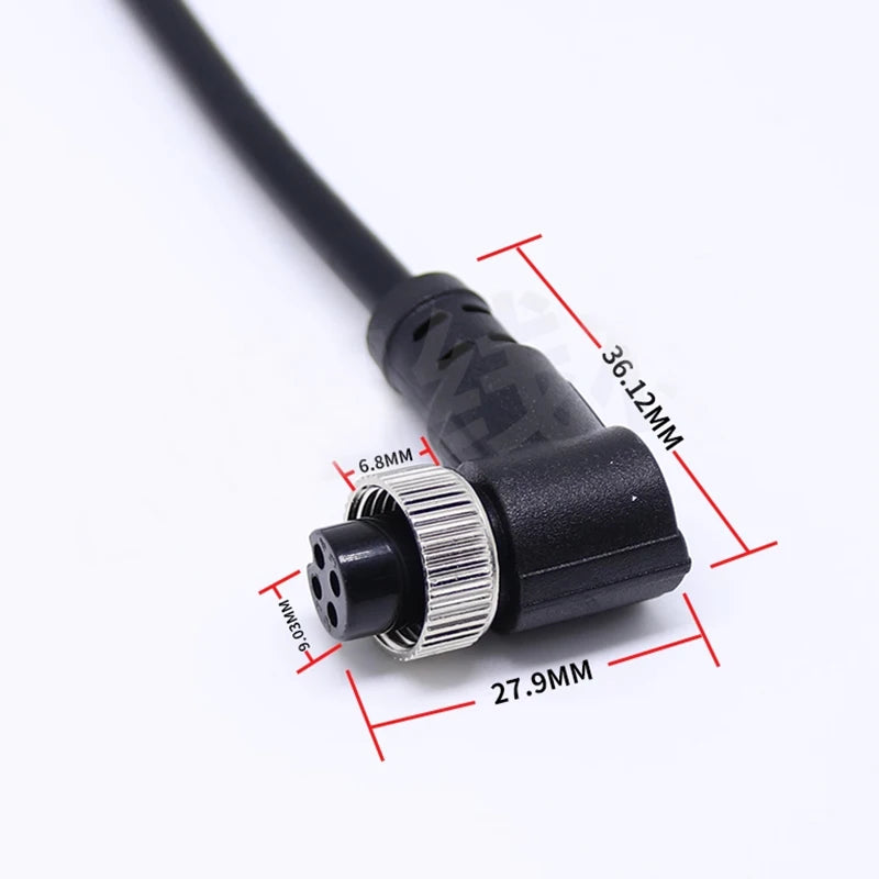 GX12 Male to Female Extension Cable Aviation Plug Connection Wire 2/3/4/5/6/7 Pin Plug Sensing Connector Line 0.2-3 Meter