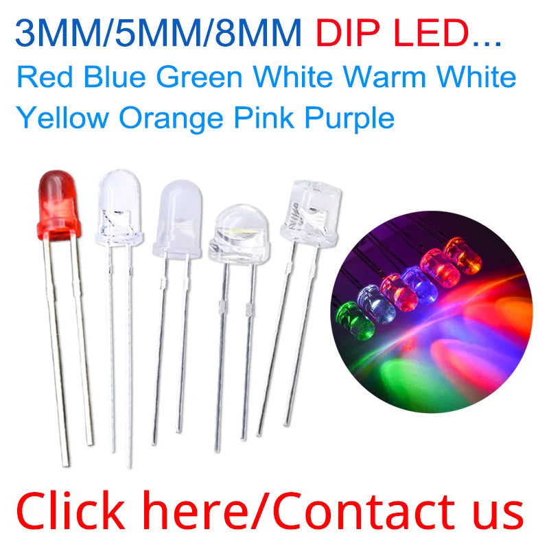 LoCNService 30PCS 0.8Inch Digital Tube LED Display 1 Bit Red Yellow Green Blue White Common Anode / Cathode 7 Segment 0.8 inch