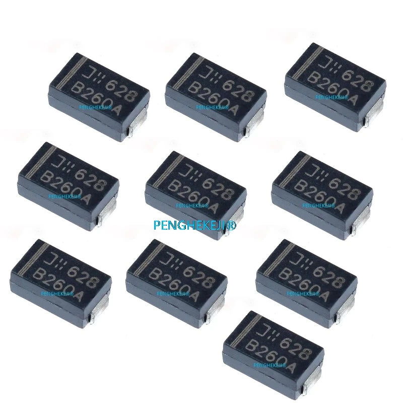 10/20/30PCS B260A-13-F B260A screen printing: B260A packaged SMA Schottky diode