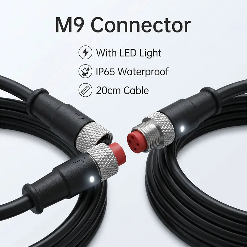 5/20PCS M9 Waterproof Connector 2/3/4/5/6Pin Aviation Plug Male And Female Docking Cable Electric Vehicle Lamp With Cable 20CM