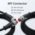 5/20PCS M9 Waterproof Connector 2/3/4/5/6Pin Aviation Plug Male And Female Docking Cable Electric Vehicle Lamp With Cable 20CM