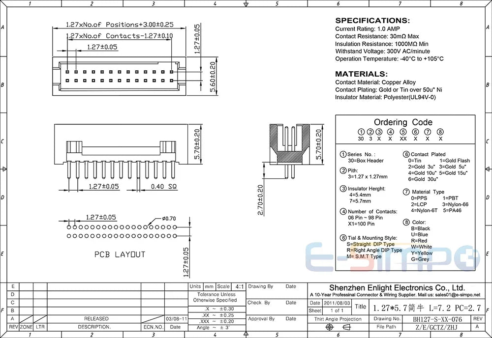 10pcs DC3 2.54mm DIP RA Right Angle SMT Double Row 6P 10P 20P 26P 34P 40P ISP Male Pin IDC JTAG Socket Box Header