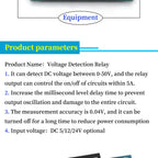 DC 5V Voltage Detection Relay Switch Board Charge and Discharge Protection Detection Upper and Lower Limit Alarm Control Module