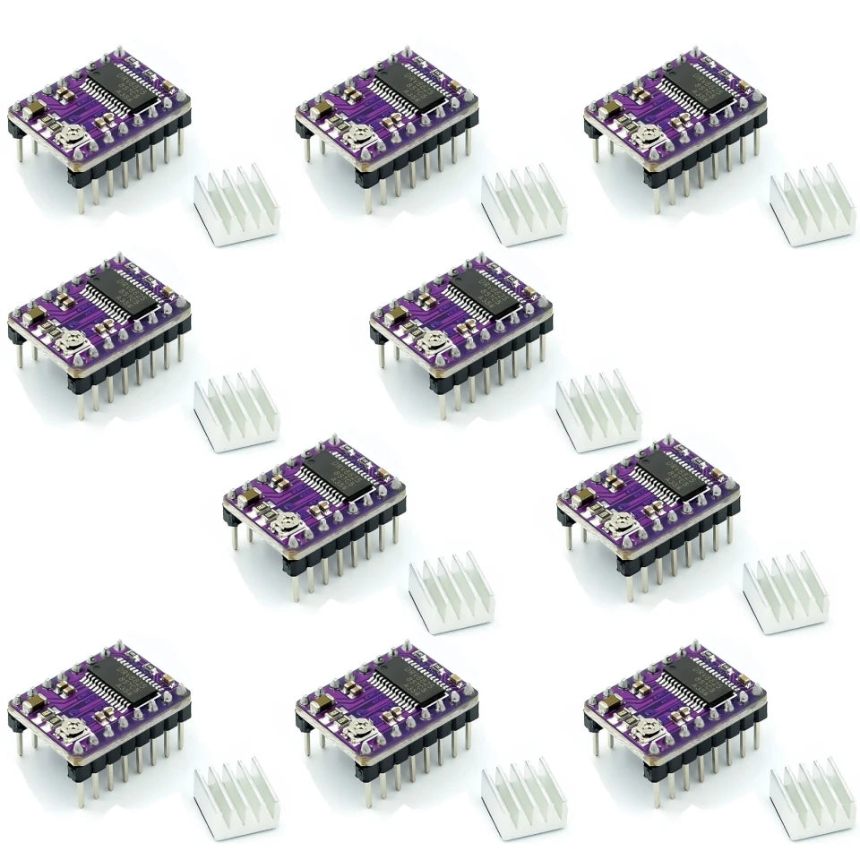 5/10PCS 3D Printer Parts StepStick A4988 DRV8825 Stepper Motor Driver With Heat sink Carrier Reprap RAMPS 1.4