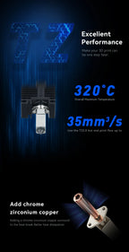 Original Hotend For Bambu Lab p1 X1 P1P X1C P1S Upgrade Hot end Print Head Heater Thermistor For bambulab Hardened steel Nozzle