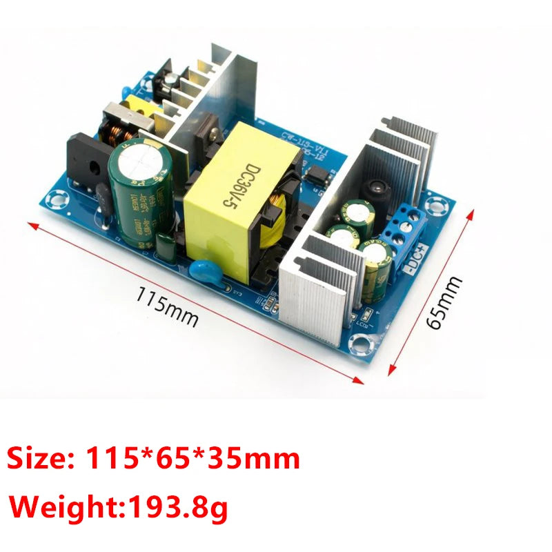 AC 110-220V to DC 36V 5A Switching Power Supply Board 180W Isolated Step Down Power Module 50/60Hz With Aluminum Heat Sink