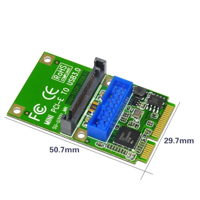 Mini PCI-E Express to USB 3.0 19Pin 20Pin Expansion Header Card SATA power-on interface for Desktop PC Mini PCI-E to USB Adapter