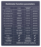 BSIDE 4-IN-1 Handheld Oscilloscope Digital Multimeter+Function Signal Generator Dual Channel O7:25MHz/O9:50MHz Current Tester