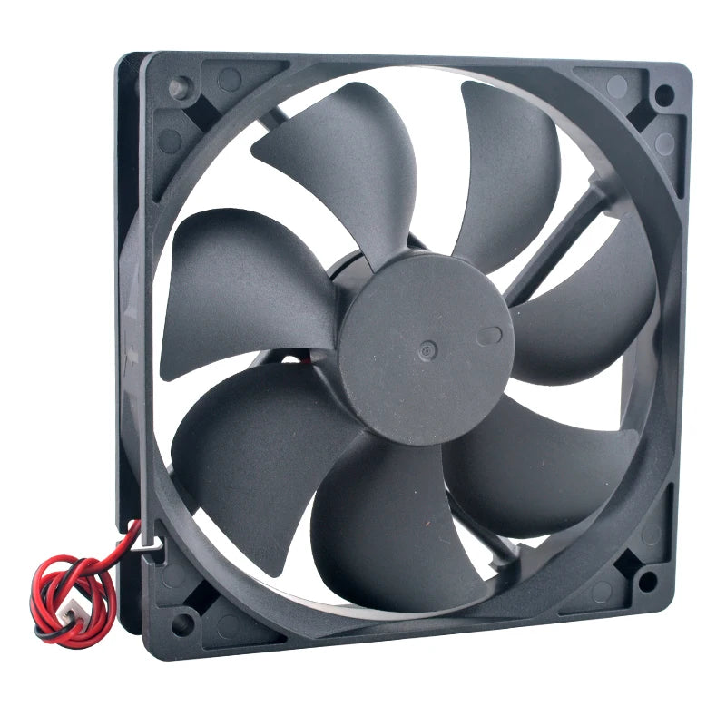 120mm Axial Flow Cooling Fan 2-Pin DC5V/12V/24V Compatible with ACP12025 Power Frequency Converter for Chassis