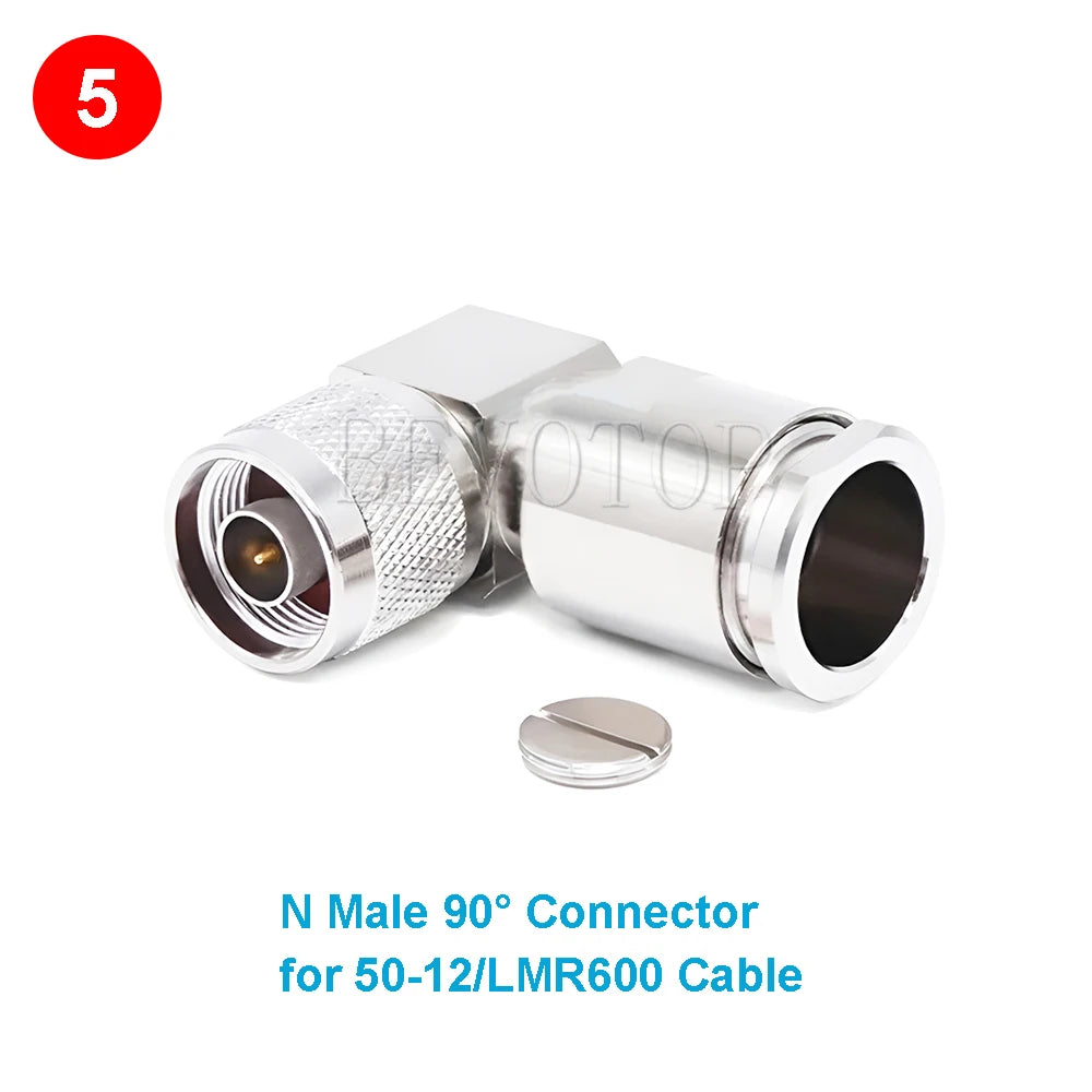 1PCS N/UHF Type Male/Female Connector LMR600 50-12 Cable RF Coaxial Straight Nickel plated RF Coax Connector