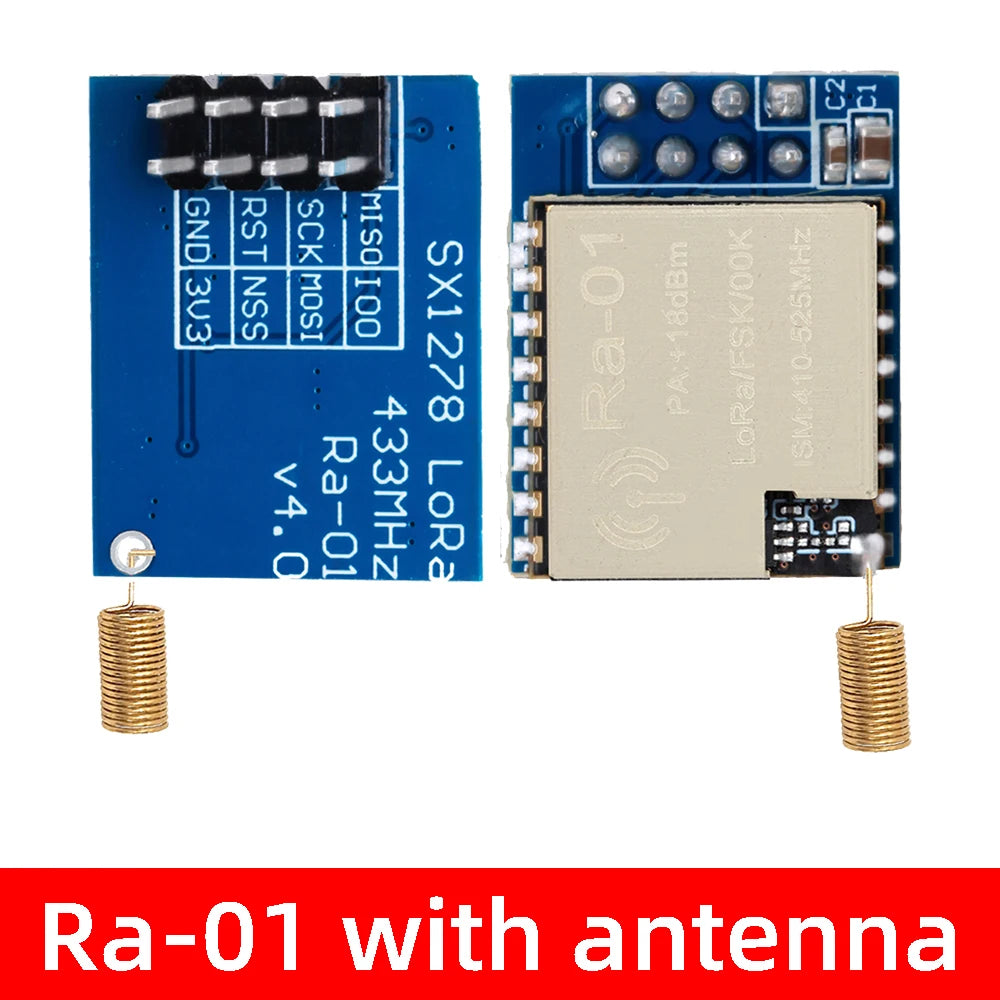 LoRa RA-01/RA-02 SX1278 Spread Spectrum Wireless Communication Module-433MHz Frequency, SPI Interface Serial Port with Antenna