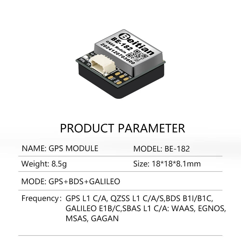 Beitian BE Series BE-180 - BE-882 GNSS Module Ublox M10 TTL Built-in IST8310 Compass BDS GPS GALILEO FPV UAV Flight Control