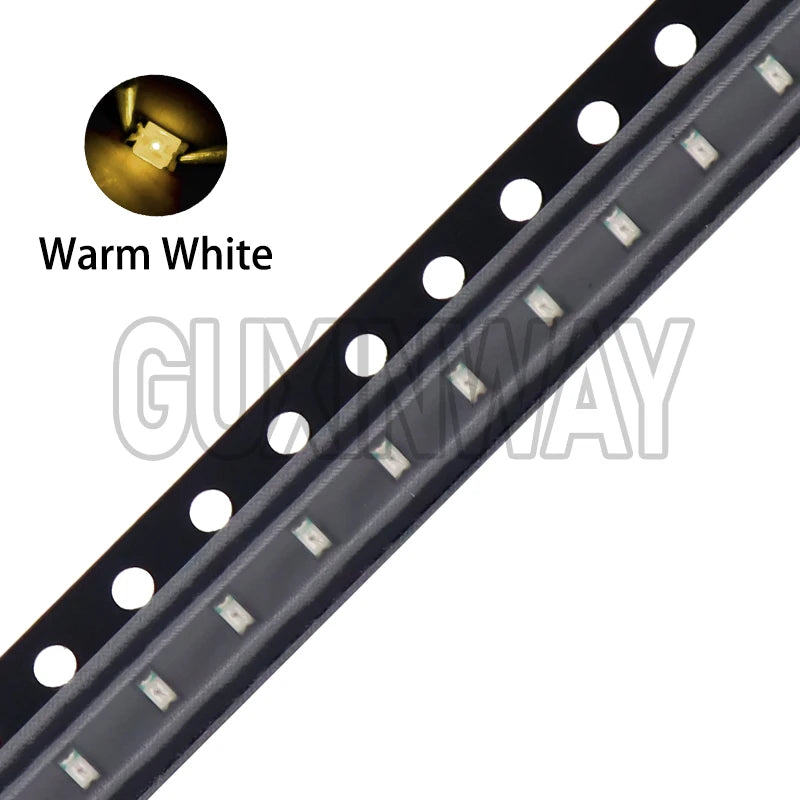 100PCS 0603 SMD LED Light Emitting Diode SMD LEDs Blue Red Yellow Green Warm White Orange UV Pink
