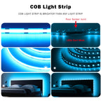 1M-5M USB COB LED Strip Light 5V 320leds/M COB Light Tape TV Mirror Backlight Kitchen Room Night Lighting Red/Blue/Green/White