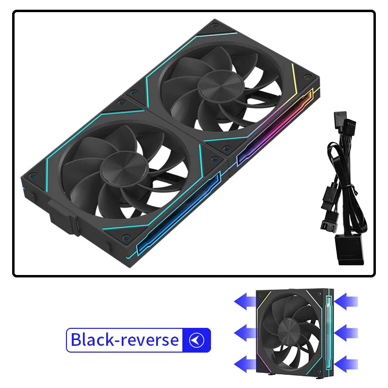 Coolcirc 120mm Modular Wireless Splicing 12CM PC Case Cooling Fan ARGB Infinite Mirror For Computer 120 240 360 Water Cooler