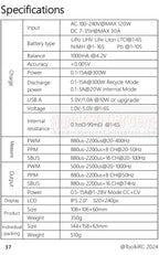 ToolkitRC M6AC Smart Lipo Battery Charger Discharger AC 120W DC300W MAX30A for 1-6S Battery FPV Model Spare Part LiHV LIFE LILON