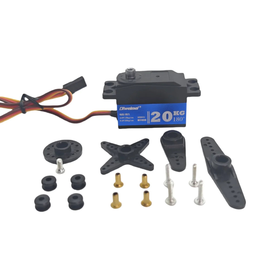 Servo 20kg 12kg Servo 180°/270° Short Type Metal Digital Servo Suitable for 1:10 RC Scale Remote Control Car Racing Drift Robot