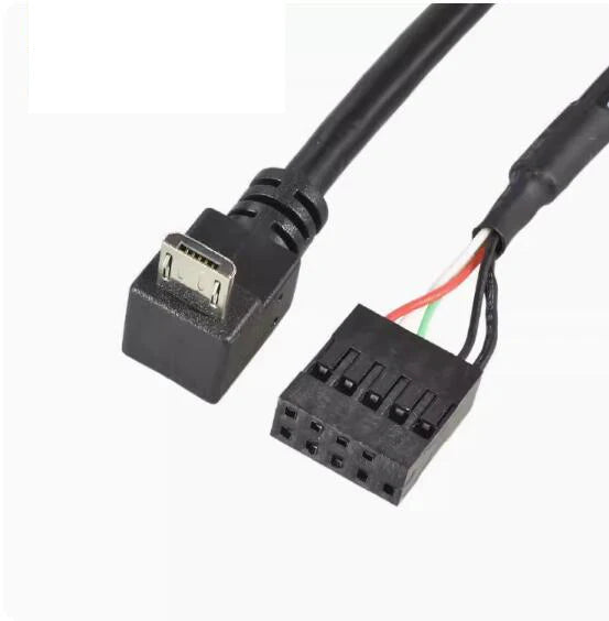 PC Computer motherboard 9P to Micro USB to DuPont 2.54mm 5Pin DuPont USB to Micro USB data Cord Aluminum foil + woven mesh cable