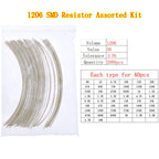 0402 0603 0805 1206 2512 SMD Chip Fixed Resistor 0ohm-10Mohm Assortment Kit pack