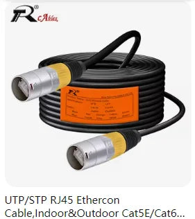10pcs/5sets 8p8c RJ45 Waterproof Connector,Orange&Black, Panel Mount+Wire Connector, RJ45 Ethernet/Network Connector, IP65 Level