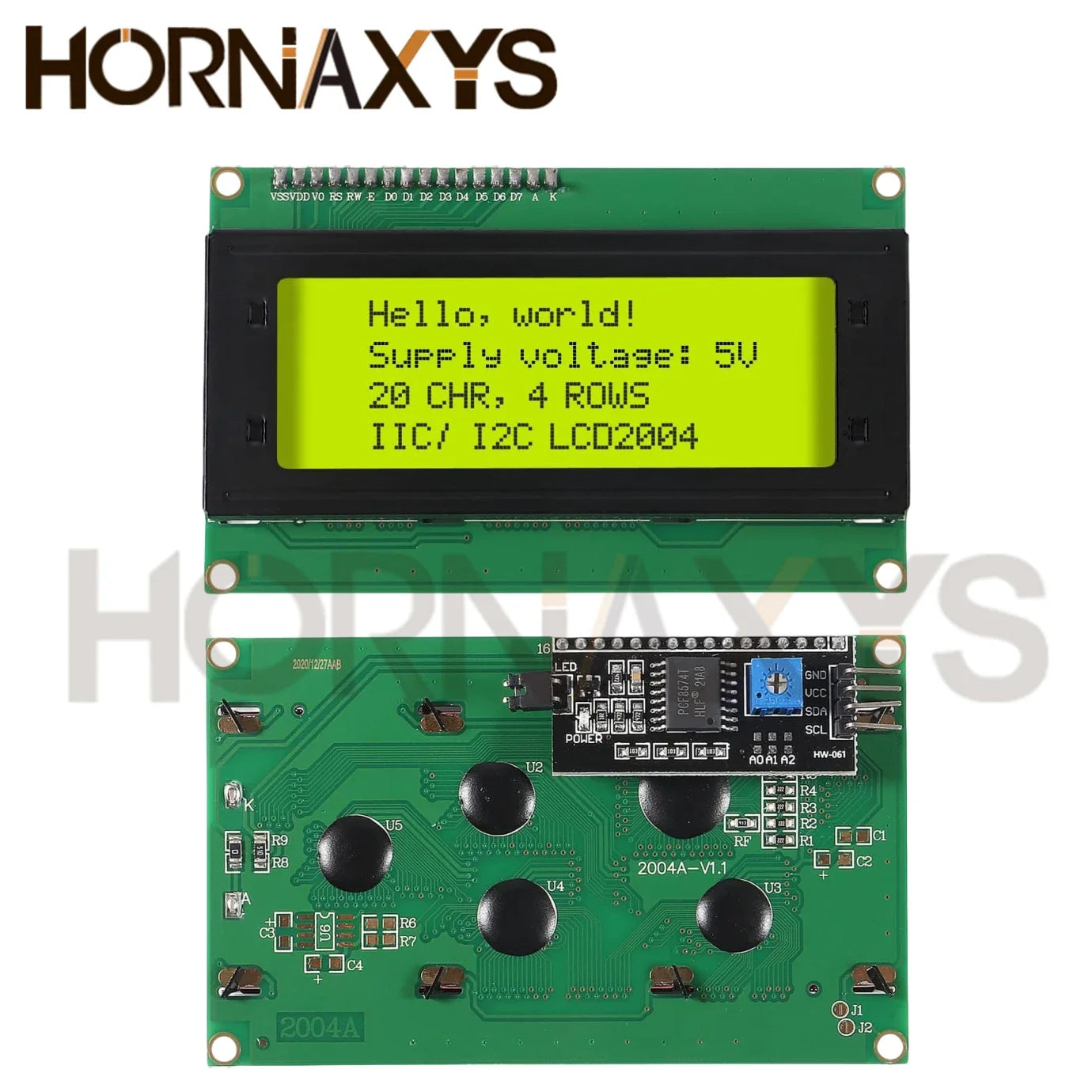 LCD2004 + I2C LCD2004 20x4 2004A Módulo Adaptador De Interfaz Serie LCD IIC De Caracteres De Pantalla Azul Verde Para Arduino