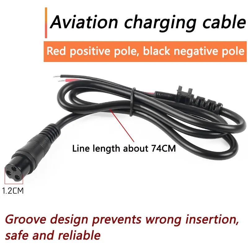 GX16 3Pin Plug for Lithium Battery Electric Scooters Aviation Charging Port 3 Pin Charger Output Cable 220V Waterproof Dust-pro