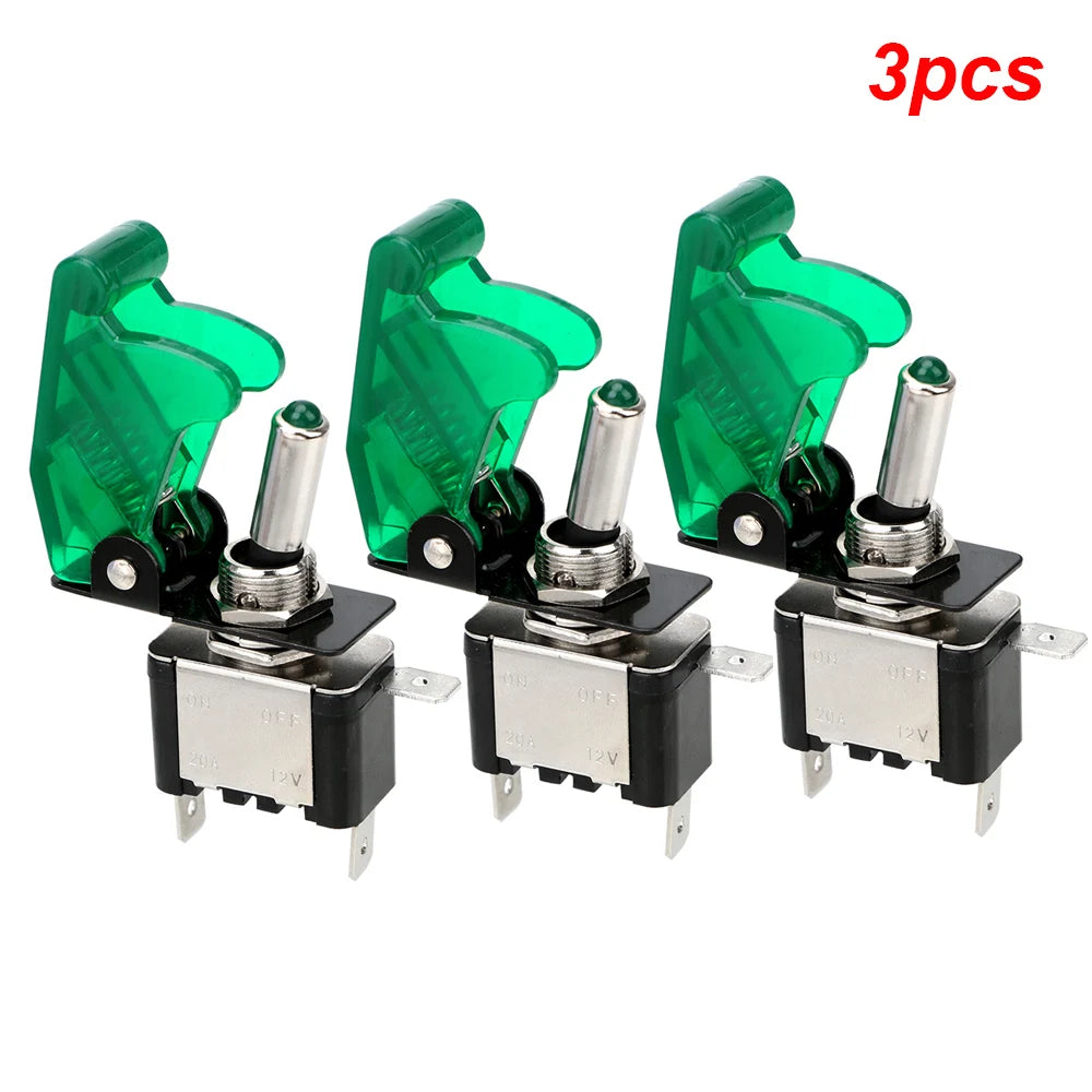 12V SPST Toggle Rocker Switch LED Light for Ignitions Boost Marine Boat Racing Car Switch Light Toggle Truck Trailer Accessories