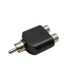 1 Male to 2 Female RCA Y Splitter AV Audio Video Adapter 1RCA Male to 2RCA Female Jack Plug Converter Cable Connector