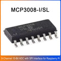 1-20PCS MCP3008-I/SL MCP3008 SOIC-16 Mcp 10-Bit 8-Channel ADC Chip Digital to Analog Converter IC Chip