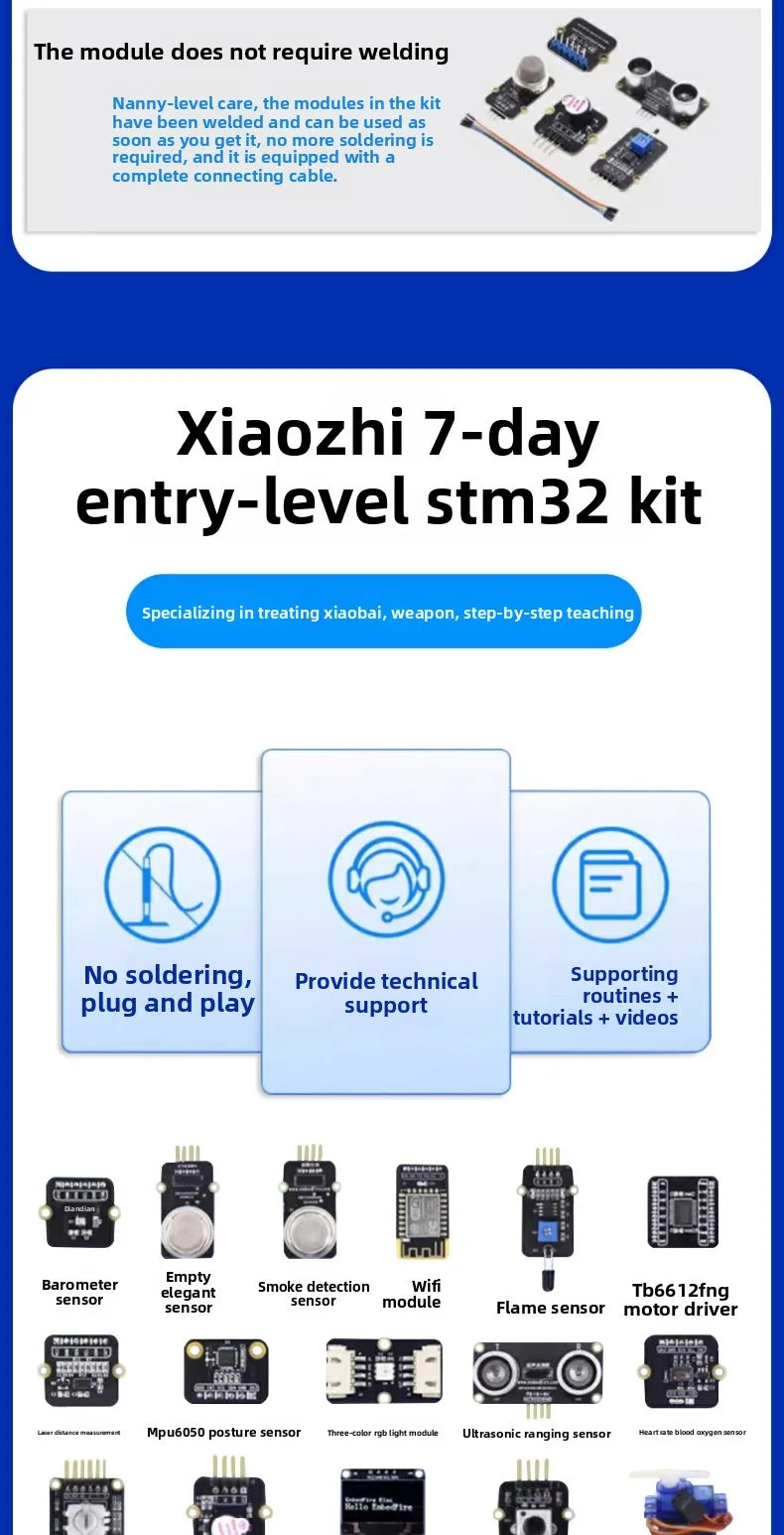 STM32 Development Board Starter Kit Advanced Kit STM32F103C8T6 Minimum ARM System Board Introductory More Than Ten Types A Set