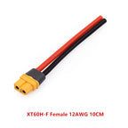 10cm/20cm/30cm 12AWG 16AWG XT60H Male to Female Plug Extending Wire Cable Adapter Convertor for Battery Power Connect