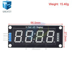TM1637 LED Display Module for Arduino 4 Digit Tube 7 Segment 0.56 inch Time Clock Indicator Module Red Blue Green Yellow White