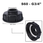 1000 Liter IBC Tank Adapter S60 x 1/2" 3/4' 1" 1.5 2" S100 Thread Connector Ton Barrel Joints IBC Tank Fitting