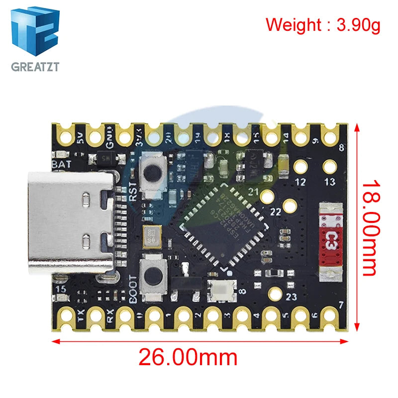 GREATZT ESP32-C6 SuperMini Development Board Microcontroller Programming Learning Controller Core Board