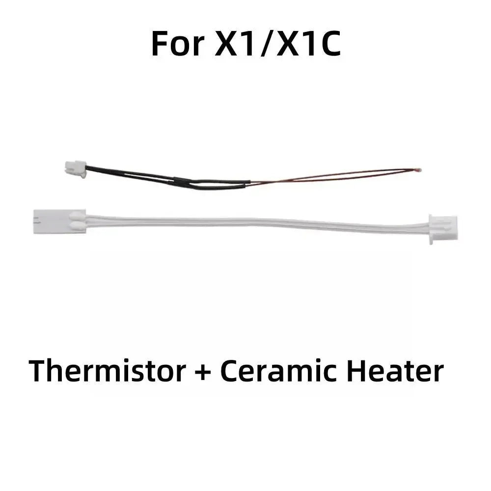 Bamboo Lab X1 P1 Hotend Cooling Fan with Cable for 3D Printer Rapid Accessories Heater Thermistor Compatible with X1C P1S P1P Mo