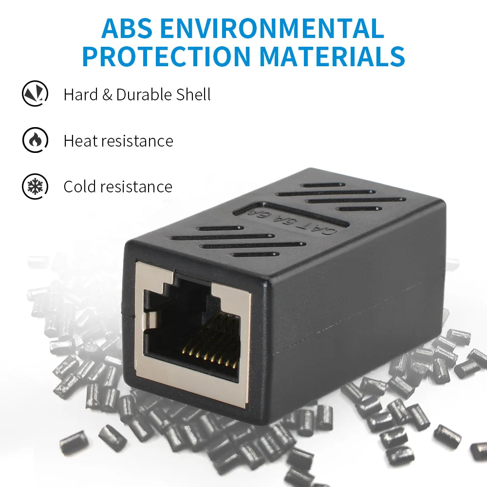Metal Shielded RJ45 Coupler Female to Female, Ethernet Cable Extender Joiner, Anti-Interference LAN Adapter for Cat5e Cat6