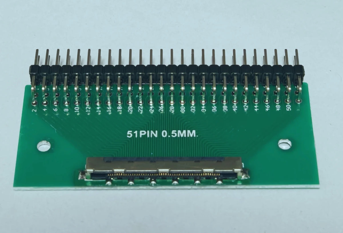 1pcs 51pin Lvds Adapter Board 0.5mm Pitch To 2.54mm Lcd Screen Adapter Lcd Test Board